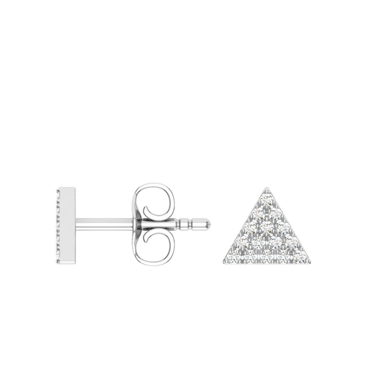 Triangle Moissanite Studs White Gold