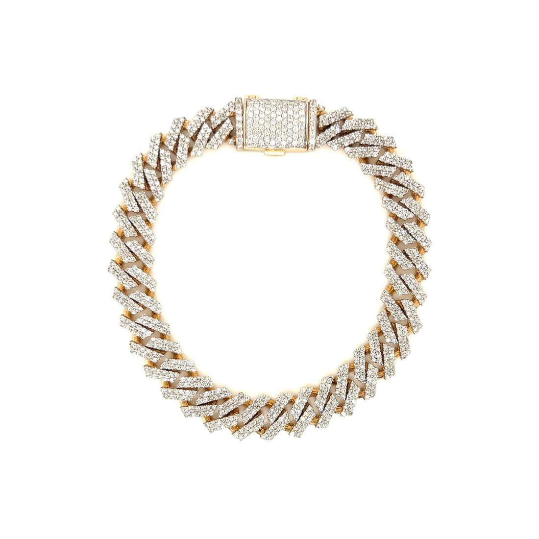 10K Yellow Gold Moissanite Cuban Bracelets