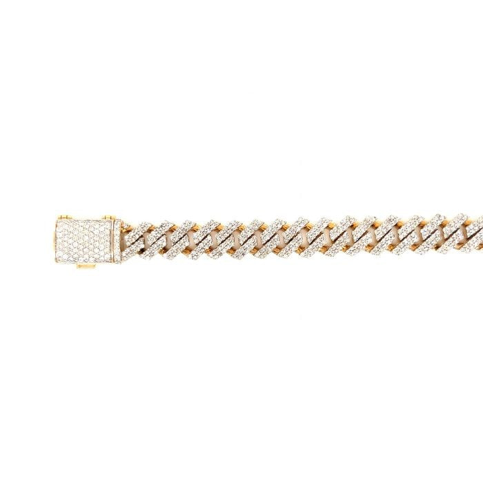 10K Yellow Gold Moissanite Cuban Bracelets