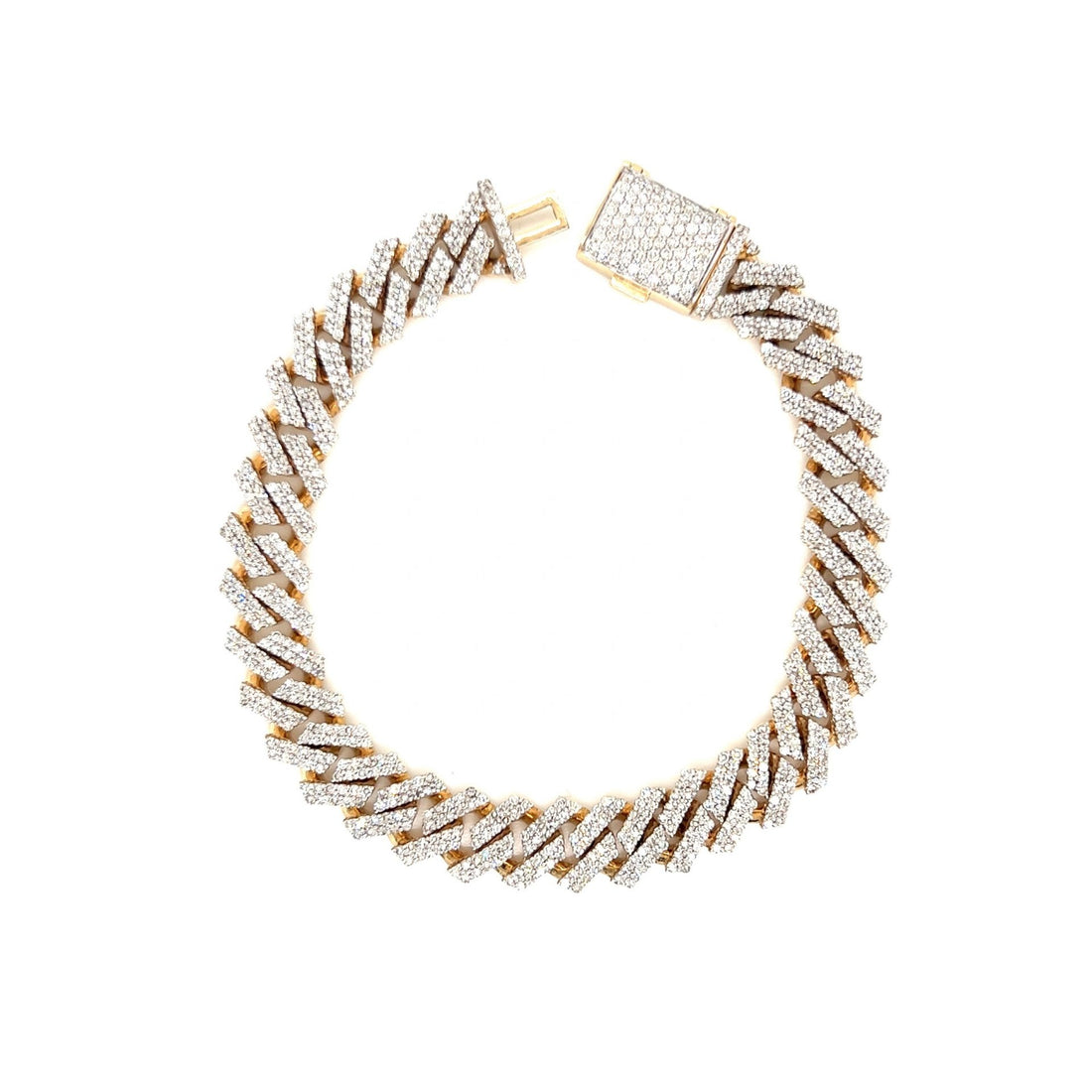 10K Yellow Gold Moissanite Cuban Bracelets